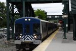 Inbound commuter approaches the station